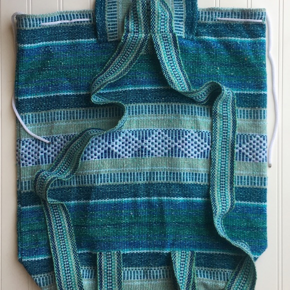 Woven Artisan Backpack from Mexico - Picture 5 of 8